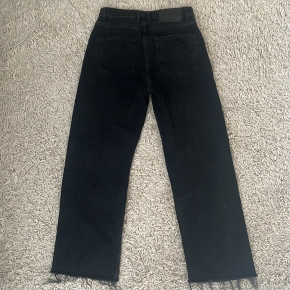 Black Zara Wide Leg High Rise Jeans - Picture 4 of 4